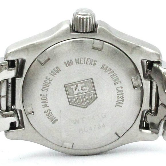 Polished TAG HEUER Link Pink MOP Dial Steel Quartz Ladies Watch WT141G BF572588 - Picture 7 of 9